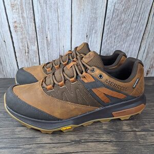 Merrell Zion Wp Low Hiking Shoe Men's Sz 9 M Toffee Caramel (NWOB)